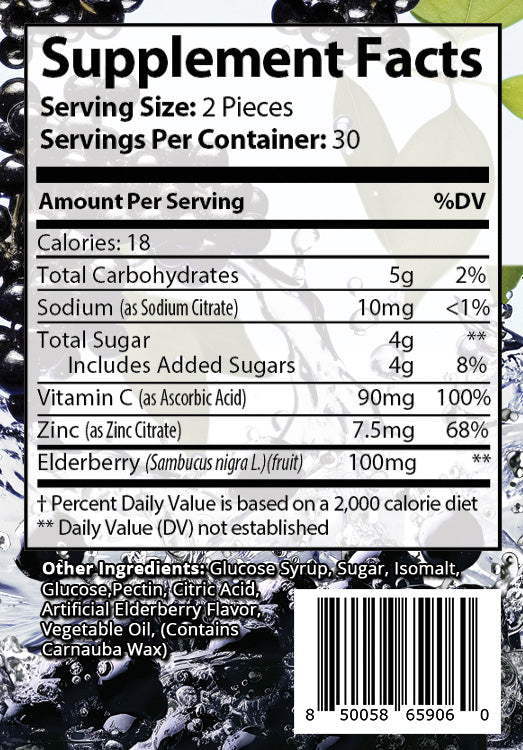 Anybodi Elderberry Berry Bliss Vitamin Gummies (Adult) 60ct